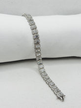 PULSERA RECTÁNGULO CONTORNO ZIRCONIA - PLATA .925