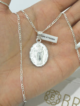 CADENA CON MEDALLA VIRGEN NUESTRA SEÑORA DEL ROSARIO - PLATA .925
