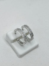 ARRACADA GRANDE BAGUETTES - BROCHE CLICK - PLATA .925
