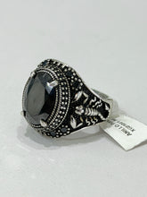 ANILLO PIEDRA NEGRA DISEÑO ESCORPIÓN - PLATA .925
