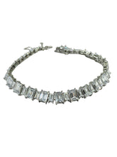 PULSERA ZIRCONIA RECTÁNGULO CHICO Y GRANDE - PLATA .925