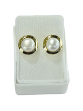 ARETE PERLA CON BASE GRANDE - ORO 10K