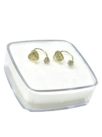 BROQUEL CURVO CORAZÓN - ORO 10K