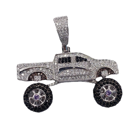 DIJE CAMIONETA TIPO MONSTER - PLATA .925