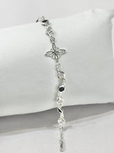PULSERA NUDO DE BRUJA - BLANCO Y NEGRO - PLATA .925