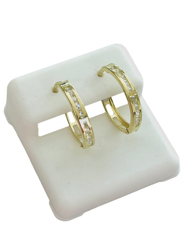 ARRACADA HUGGI CANAL ZIRCONIA MED - ORO 10K