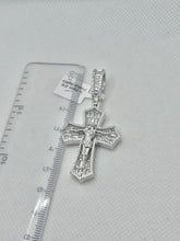 DIJE CRISTO CON PIEDRA ZIRCONIA BAGUETTE / MARGEN PICÓ - PLATA .925