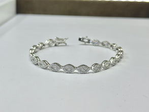 PULSERA SEMILLAS ZIRCONIA BLANCA - PLATA .925