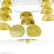 JUEGO DE ARRAS CHAPA DE ORO MEDIANAS - VIRGEN GPE