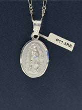 CADENA CON MEDALLA DOBLE VISTA - ARCÁNGEL MIGUE + VIRGEN GUADALUPE - PLATA .925