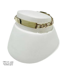 ESCLAVA CART H. MANO - 14 CM - 5 MM - ORO 10K