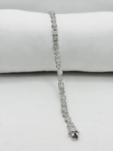 PULSERA FIGURAS GEOMÉTRICAS ZIRCONIA BLANCA - PLATA .925