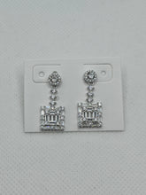 ARETE CUADRO 2 BAGUETTES  - PLATA .925