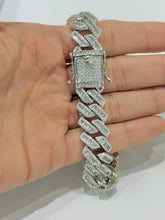 PULSO BARBADO EDGE BAGUETE ZIRCONIA - 21 CM x 1.4 CM PLATA .925