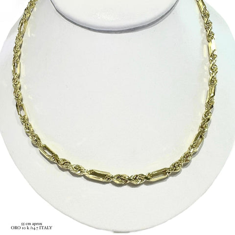 CADENA TORSAL FIGARO 55 CM - 4.5 MM - ORO 10 K