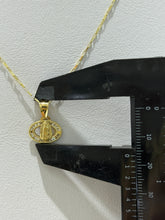 CADENA CON MEDALLA VIRGEN DE GUADALUPE OVALADA HORIZONTAL - AMARILLA - ORO 10K