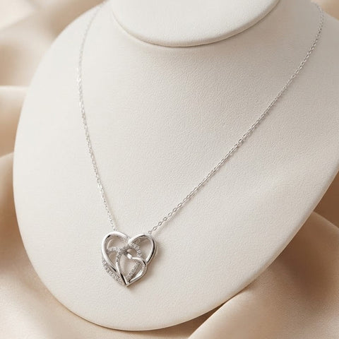 COLLAR GARGANTILLA CORAZÓN TRIPLE - PLATA .925