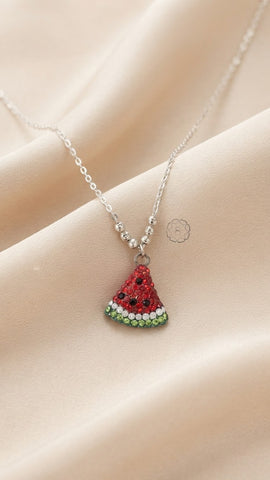 COLLAR GARGANTILLA SANDÍA CON MICROPERLA - PLATA .925
