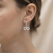 ARRACADA BOLEADA CON INFINITO COLGANTE - PLATA .925
