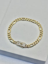 PULSO FIGARO CART 3x1 - Broche piedra - 16 cm x 5 mm - ORO 10K