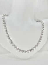 COLLAR GARGANTILLA CORAZONES PIEDRA ZIRCONIA - PLATA .925
