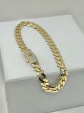 PULSO BARBADO EDGE - Broche piedra - 21 cm x 6.5 mm - ORO 10K