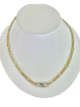 CADENA FIGARO CART 3x1 - 60 cm x 5 mm - ORO 10K