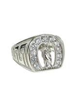 ANILLO HERRADURA CON SAN JUDAS TADEO - PLATA .925