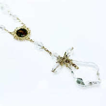 MISTERIO CRISTAL ARROZ MATE C/ VIRGEN Y CRISTO EN GOTA CRISTAL