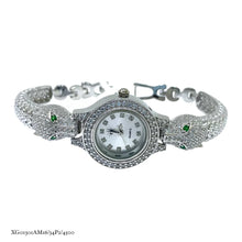 RELOJ ARO CON CABEZA DE PANTERA - PLATA .925