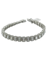 PULSERA RECTÁNGULO CONTORNO ZIRCONIA - PLATA .925