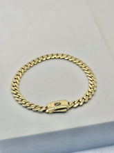 PULSO BARBADO EDGE - Broche Liso - 16 cm x 5 mm - ORO 10K