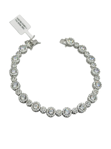 PULSERA CIRCULOS ZIRCONIA CHICO Y GRANDE - PLATA .925