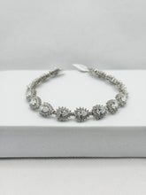 PULSERA GOTAS ZIRCONIAS GRANDE - PLATA .925