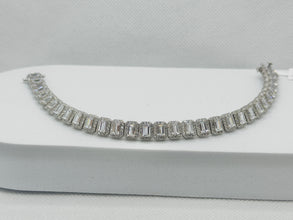 PULSERA RECTÁNGULO CONTORNO ZIRCONIA - PLATA .925
