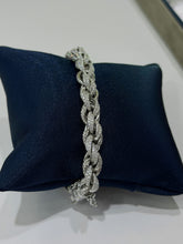 PULSO TORSAL CON ZIRCONIA - 20.5 CM X 8 MM - PLATA .925