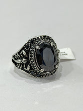 ANILLO PIEDRA NEGRA DISEÑO ESCORPIÓN - PLATA .925