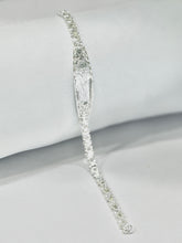 PULSERA PLACA SAN JUDAS TADEO - PIEDRA BLANCA - PLATA .925