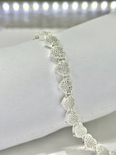 PULSERA CORAZÓN MULTI ZIRCONIA BARRIL - PLATA .925