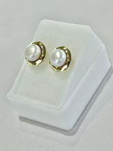 ARETE PERLA CON BASE GRANDE - ORO 10K