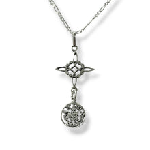 CADENA CON DIJE NUDO DE BRUJA + PENTAGRAMA - PLATA .925