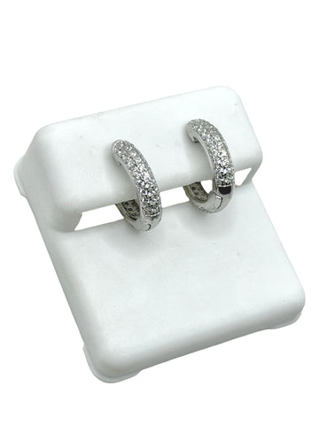 ARRACADA CURVA MULTI ZIRCONIA CHICA- PLATA .925