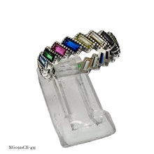 ANILLO BAGUETTES COLORES - PLATA .925