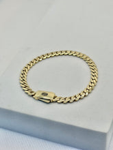 PULSO BARBADO EDGE - Broche Liso - 16 cm x 5 mm - ORO 10K