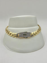 PULSO BARBADO EDGE - Broche piedra - 21 cm x 6.5 mm - ORO 10K