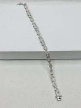 PULSERA FIGURAS GEOMÉTRICAS ZIRCONIA BLANCA - PLATA .925