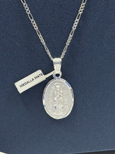 CADENA CON MEDALLA DOBLE VISTA - ARCÁNGEL MIGUE + VIRGEN GUADALUPE - PLATA .925