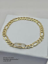 PULSO FIGARO CART 3x1 - Broche piedra - 18 cm x 6.5 mm - ORO 10K