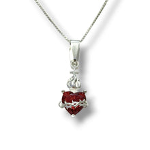 CADENA CON DIJE SAGRADO CORAZON DE JESUS -  MODELO 2 - PLATA .925