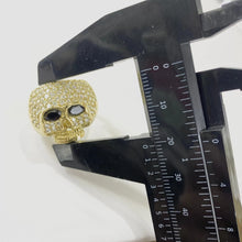 ANILLO CALAVERA CON ZIRCONIAS - ORO 10K